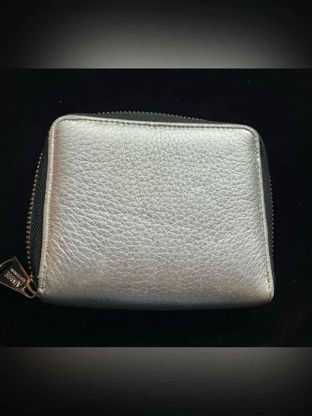 Aimee Kestenberg Brixton Metallic Silver Leather Zip Around Wallet